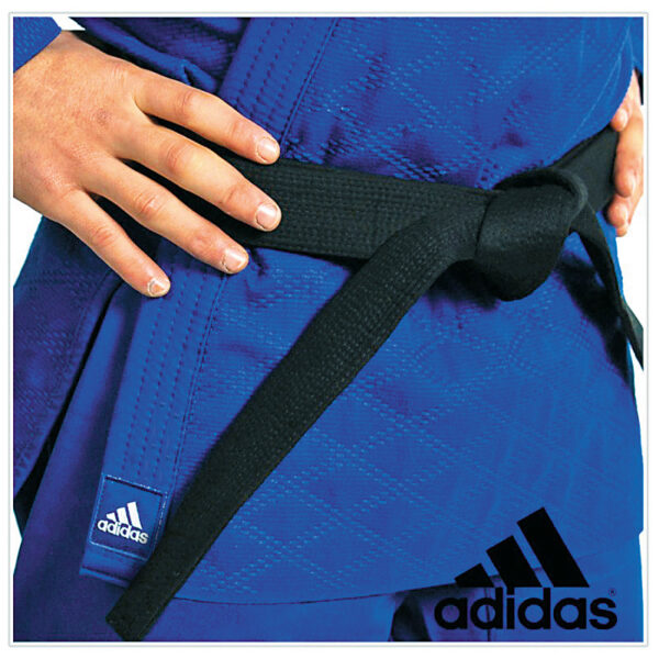 adidas judo uniform J350B closeup blue